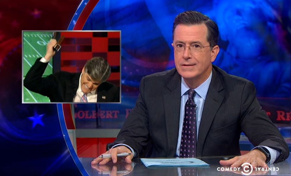 Stephen Colbert Takes A Belt To Sean Hannity's Love Of Child Beating (Video)
