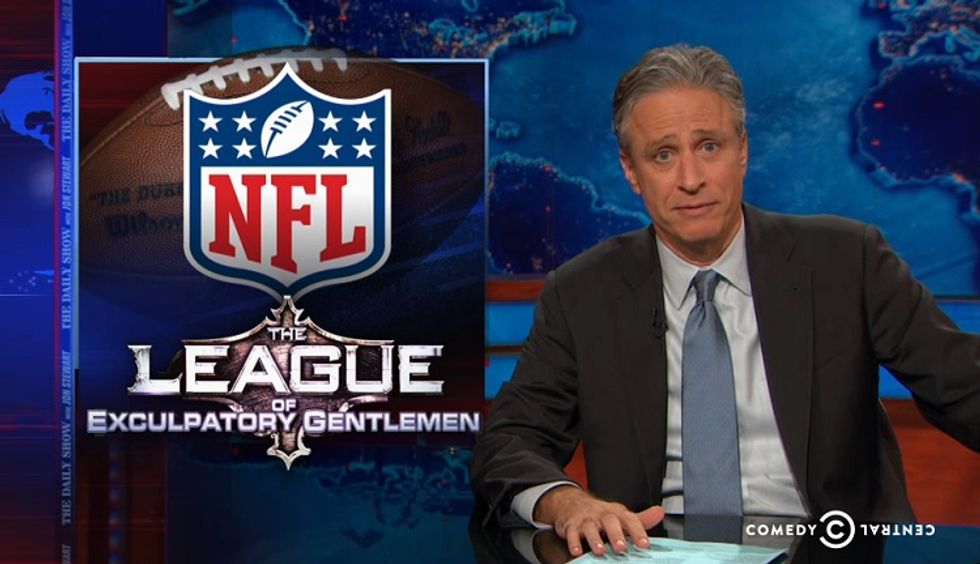 Jon Stewart Beats The Crap Out Of The NFL, Risks Two-Game Suspension (Video)