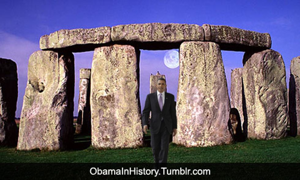 Why Are We Hating Obama Today? (He Went To Stonehenge Instead Of Syria That's Why)