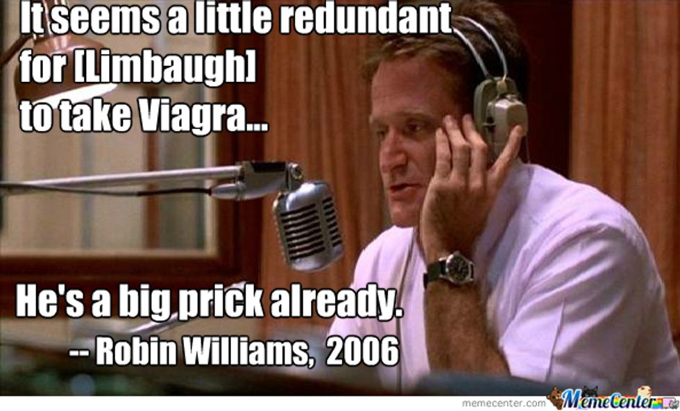 Rush Limbaugh Diagnoses Robin Williams: 'Political Leftist' Values Made Him Kill Himself