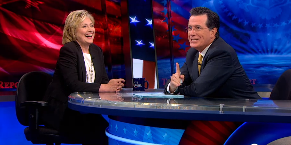 Here Is Hillary Clinton Being Pretty Funny On Colbert (Video)