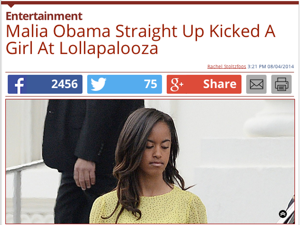 Malia Obama Kicked A Girl, And The Daily Caller Is ON IT