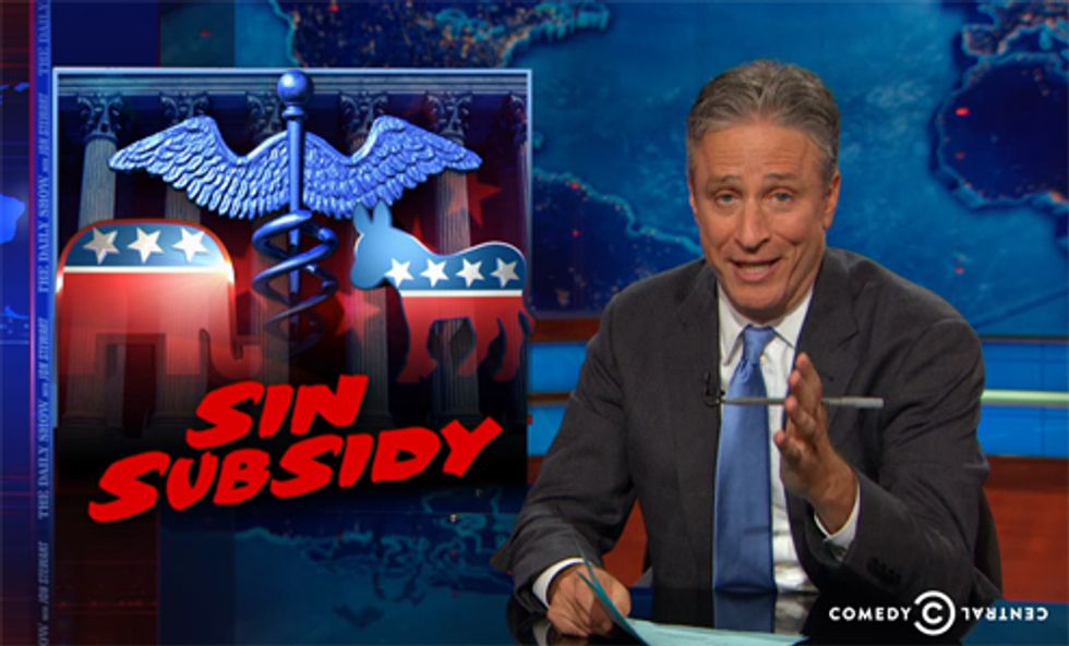 Jon Stewart Can't Believe How Obamacare Got Blown, Right In The Ear (Video)