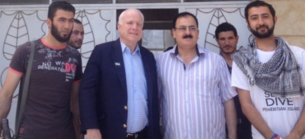 Here's A Picture Of John McCain Hanging Out With 'ISIS' (Not-ISIS) Freedom Fighters In 2013 (Updated)