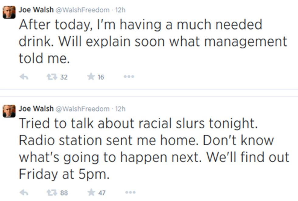 What Is Free Speech Even Coming To When Deadbeat Dad Joe Walsh Can't Say The N-Word On The Radio?