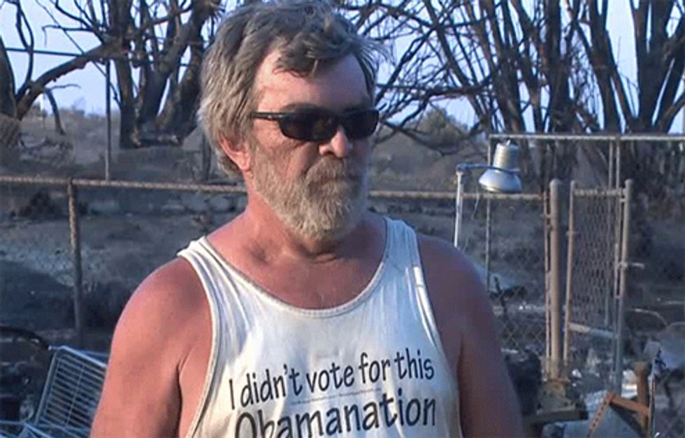 California Wildfire Victim Pretty Sure He Was 'Targeted,' By Wildfire. THANKS OBAMA.