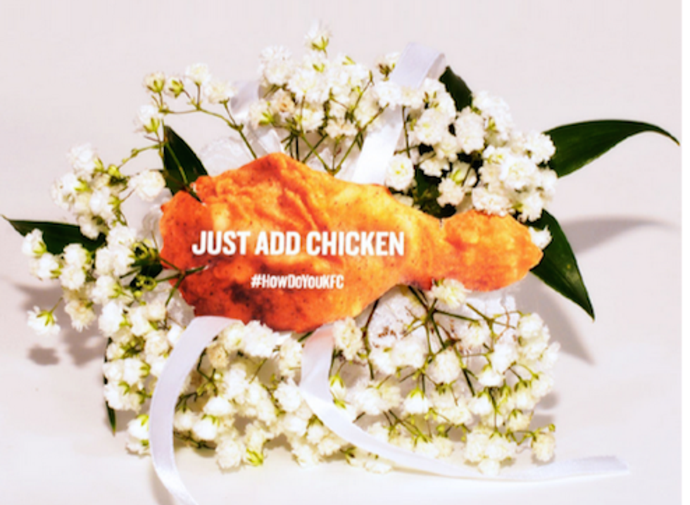 Enhance Your Child's Prom Experience By Making Them Wear A Piece Of KFC Chicken Strapped To Their Wrist