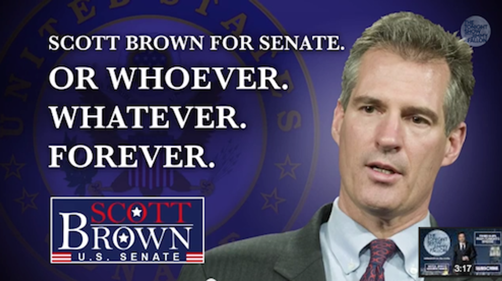 Let's Watch Jimmy Fallon Help Scott Brown With Some New Campaign Slogans