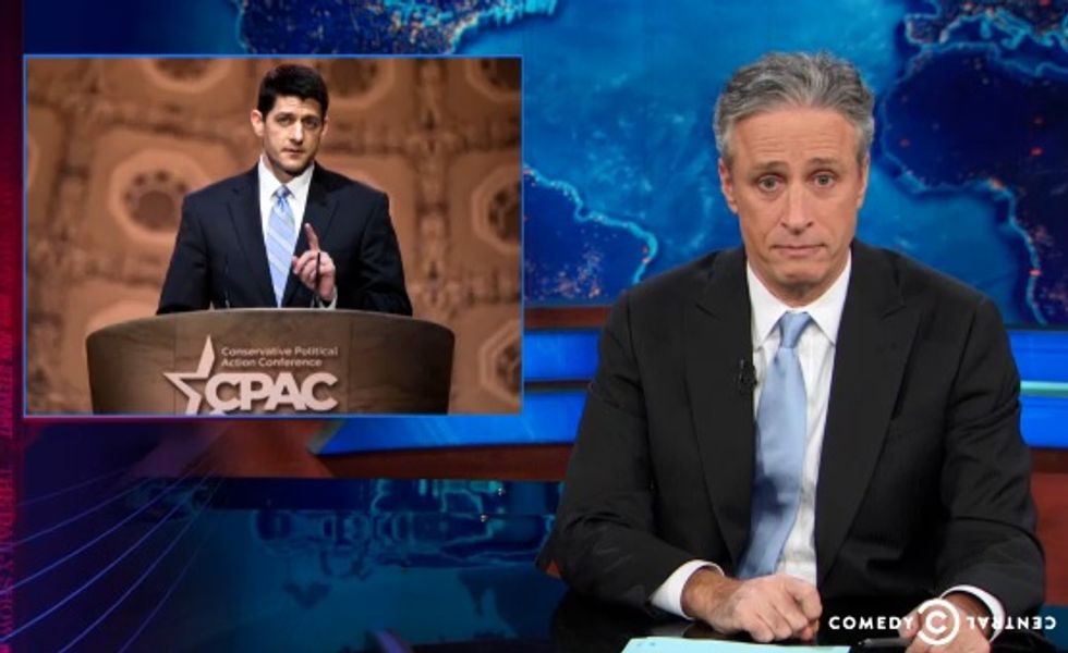 Watch Jon Stewart Drop A Factical Nuke On Paul Ryan's Fake School Lunch Story
