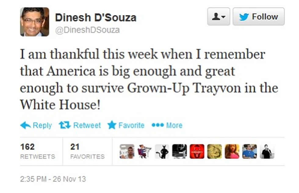 For This Beautiful Holiday, Dinesh D'Souza Makes Us Thankful We Are Not Dinesh D'Souza