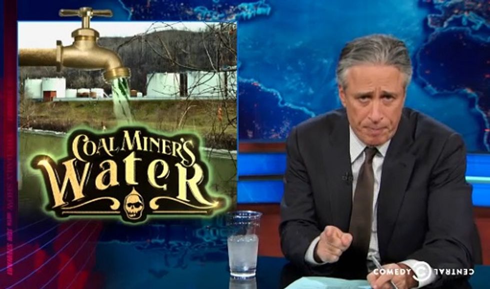 Daily Show Calls For Revenge On West Virginia Water Terrorists; Stephen Colbert Advocates Endless War To End War