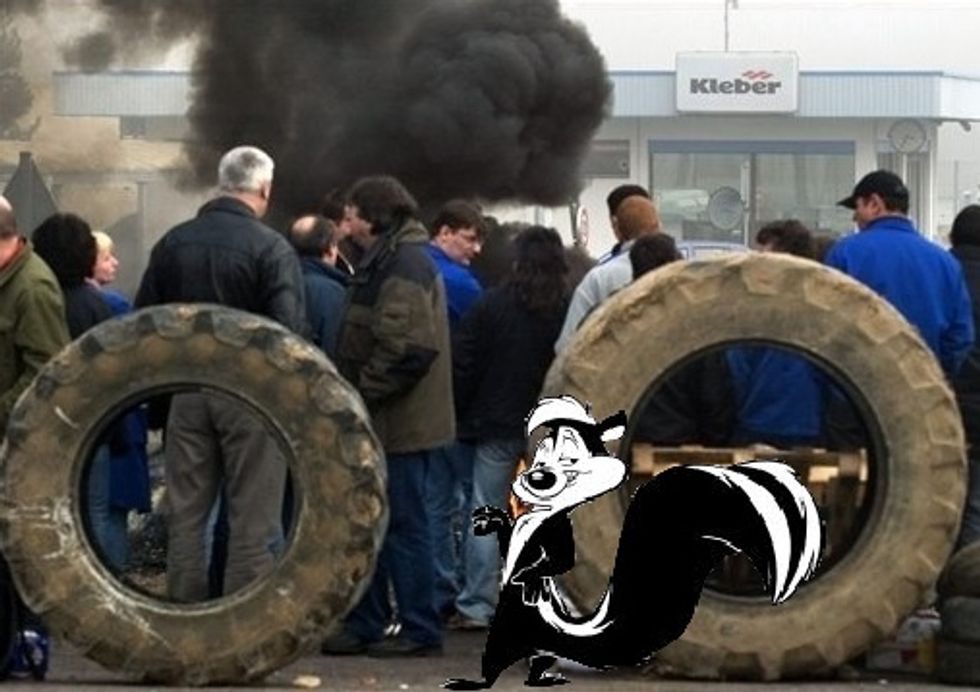 Snotty French Tire Factory Workers Take Bosses Hostage, Demand All The Brie