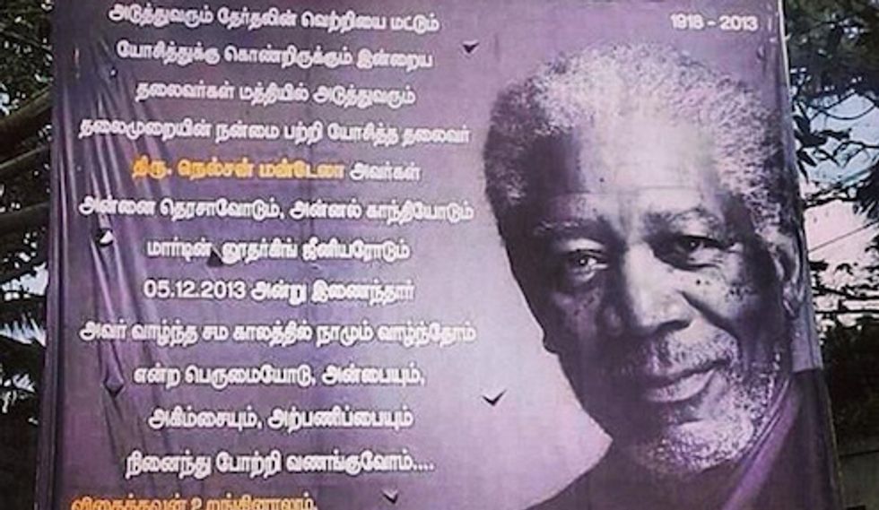 Who Among Us Has Not Erected A Giant Billboard Honoring Nelson Mandela And Accidentally Used A Picture Of Morgan Freeman Instead?