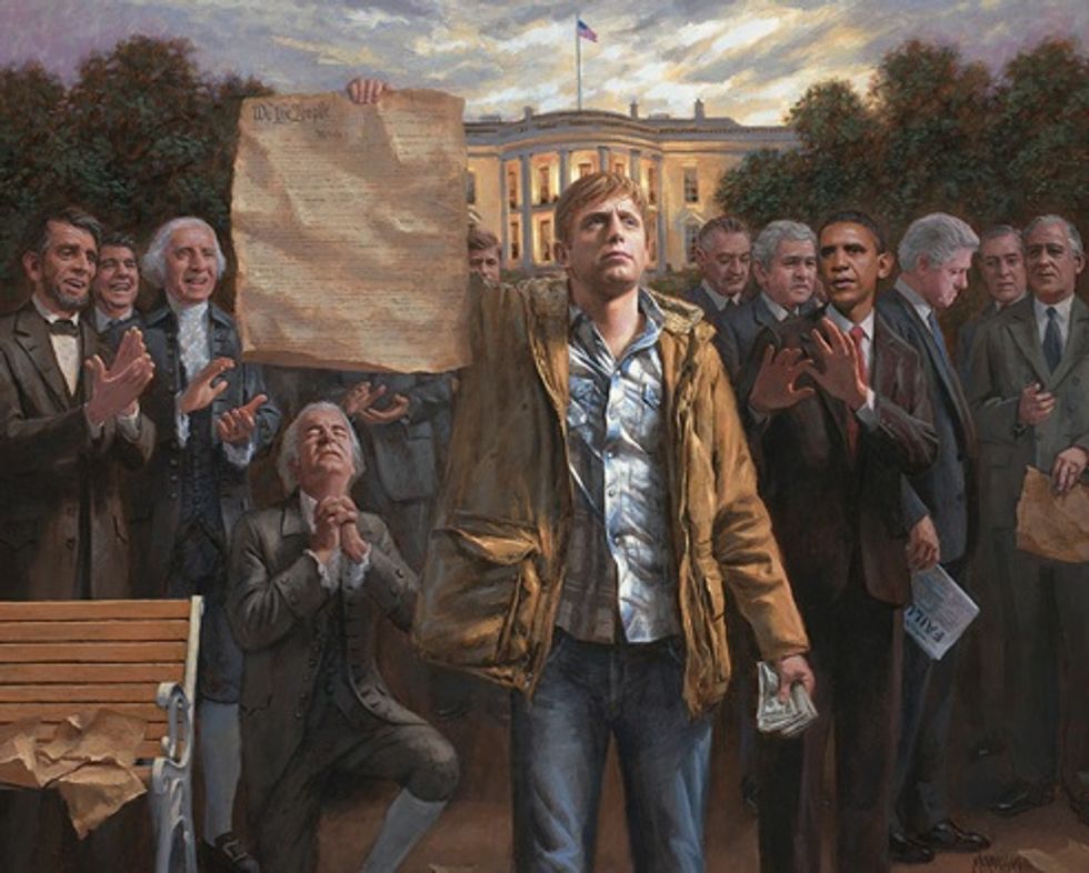 New John McNaughton Painting Features Bro Chillin' With The Constitution
