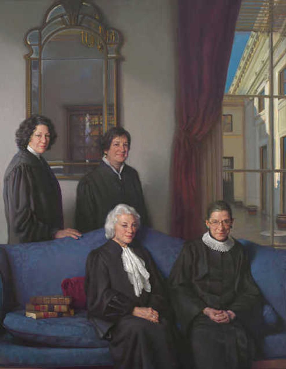 New Portrait Of All Four Female Supreme Court Justices Kicking It Dutch Masters Style Is Super Sassy Nice Time