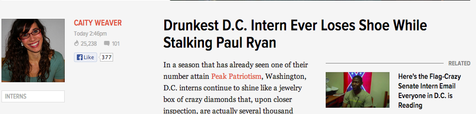 Gawker Got This Drunkest DC Intern Tip EVER, And All We Got Was Eight Million Emails About Cookies