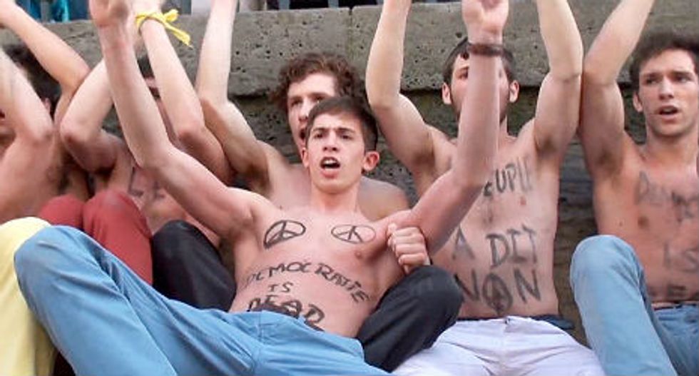 French Homophobes Strip Down, Oil Up, Go Where The Boys Are (Together, Hating Les Gays)