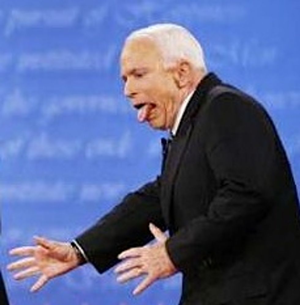 Old Walnuts McCain Accidentally (?) Endorses Obama Instead of Romney