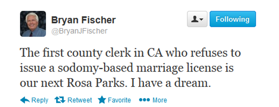 Bryan Fischer Tries His Hand At Analogies