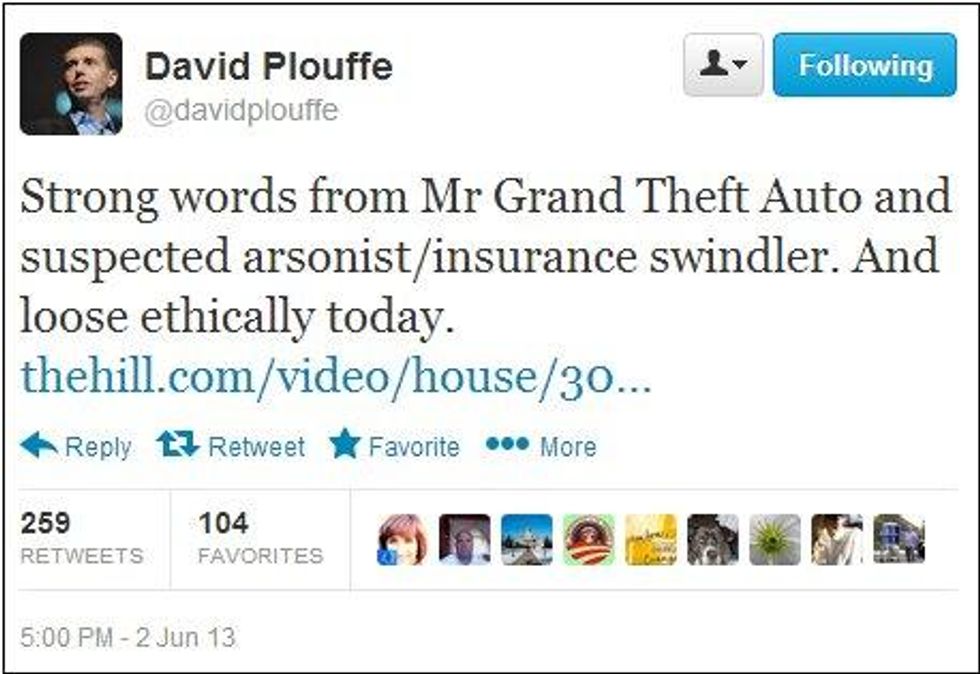 David Plouffe Calls Darrell Issa A Crybaby Car Robber Firebug To His Face (On Twitter)