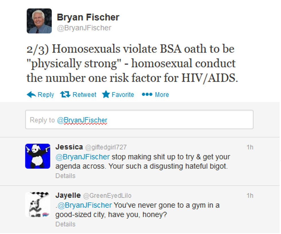 Bryan Fischer: Teh Gheys Can't Be Scouts Because Scout Oath Says No Weaklings