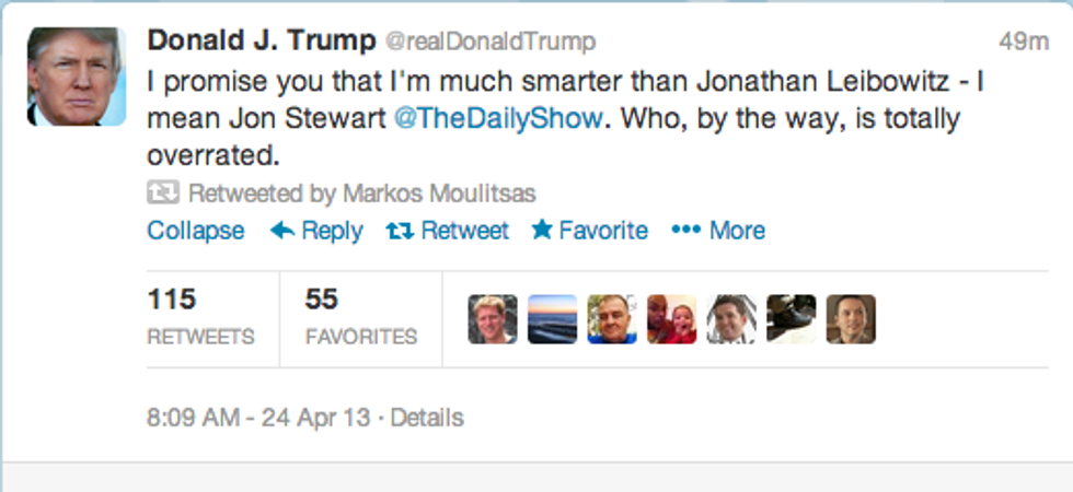 Donald Trump Thinks Up Totally Sick Burn: Jon Stewart Is A Jew