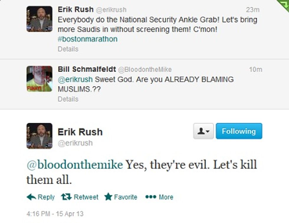 WND Idiot Erik Rush Calls For Death To All Muslims, Finds Subsequent Death Threats Lazy And Boring