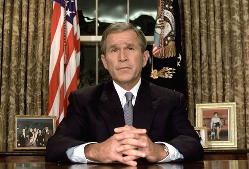 National Tragedy Averted: George W. Bush Speaks, Likes Hisself Just Fine