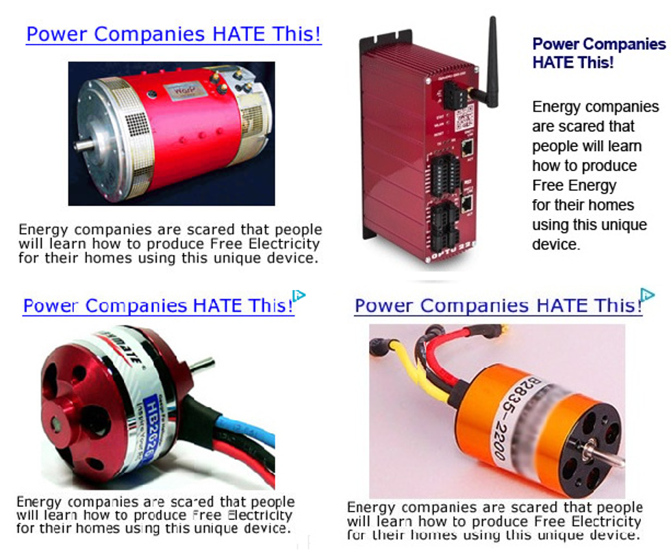 Yeah, We Think This One Weird 'Free Energy' Ad Is Crap, Also Too