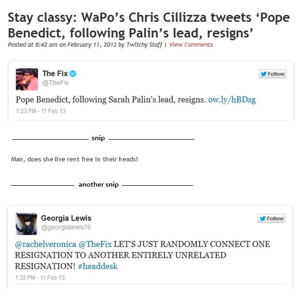 'Leftists' Say Mean Things About Saintly Pope: A Children's Treasury Of Instant Butthurt