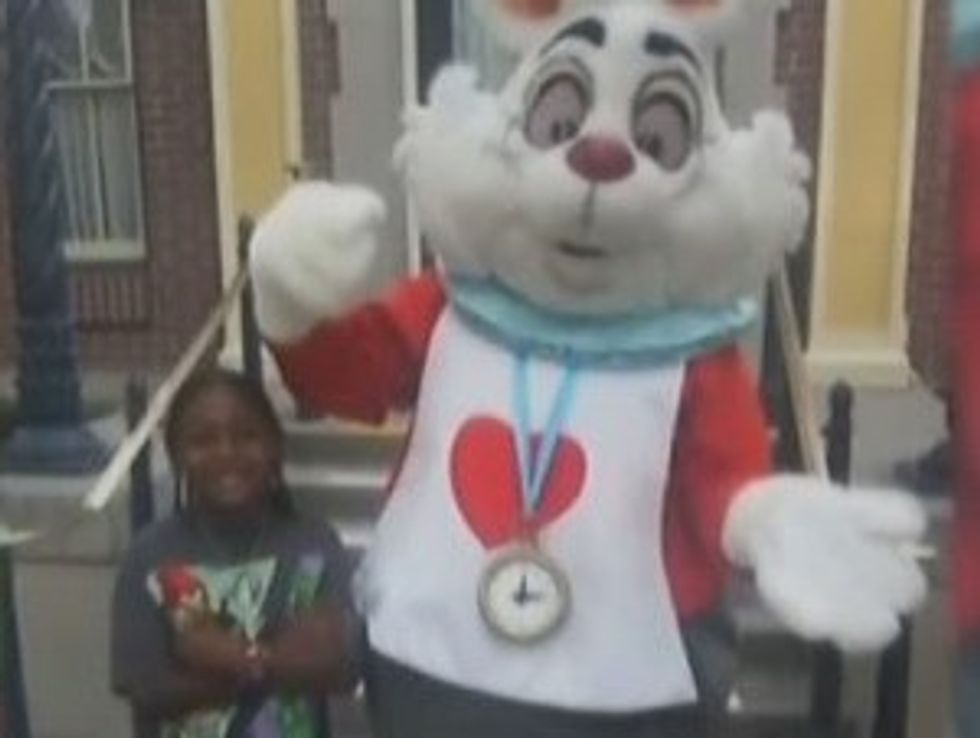 Disneyland White-Power Rabbit Makes Black Children Cry