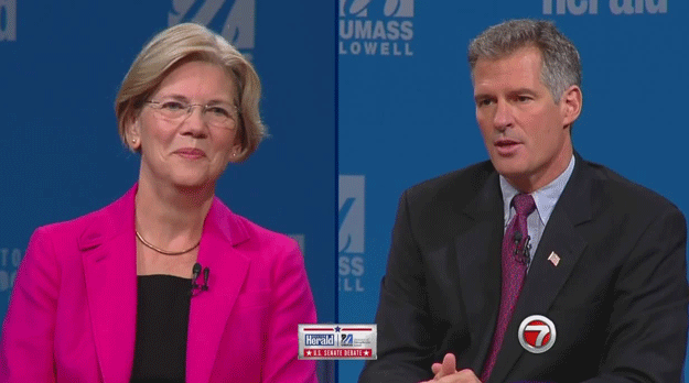 Here Is Your Gif Of Elizabeth Warren Trying And Failing Not To Laugh At Scott Brown