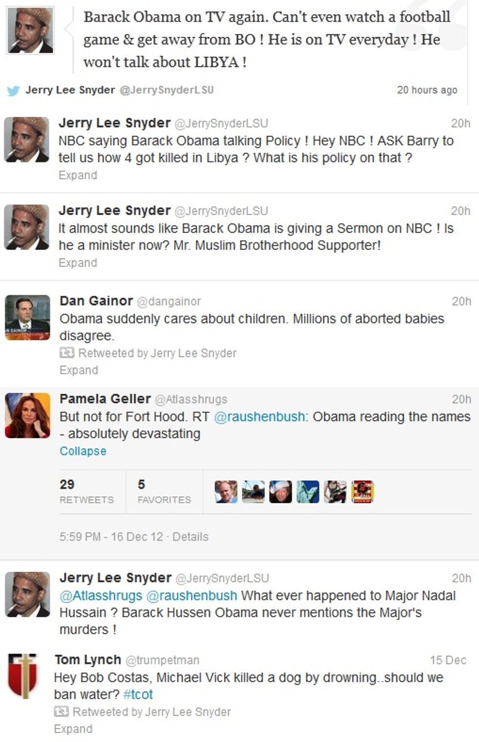 New Victims Of Newtown Identified: NFL Fans Whose Games Were Pre-Empted By Villain President