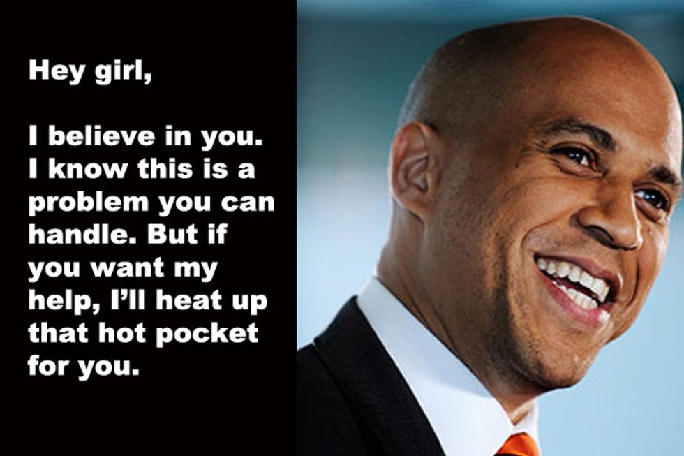 Cory Booker Will Bring You Some Blankets in His Sexxy New Tumblr