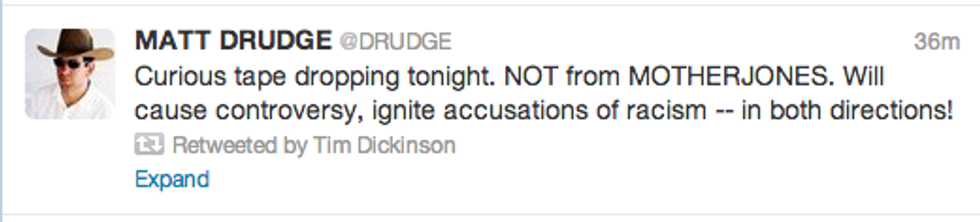 What Racist Bombshell Will Matt Drudge Drop Tonight?