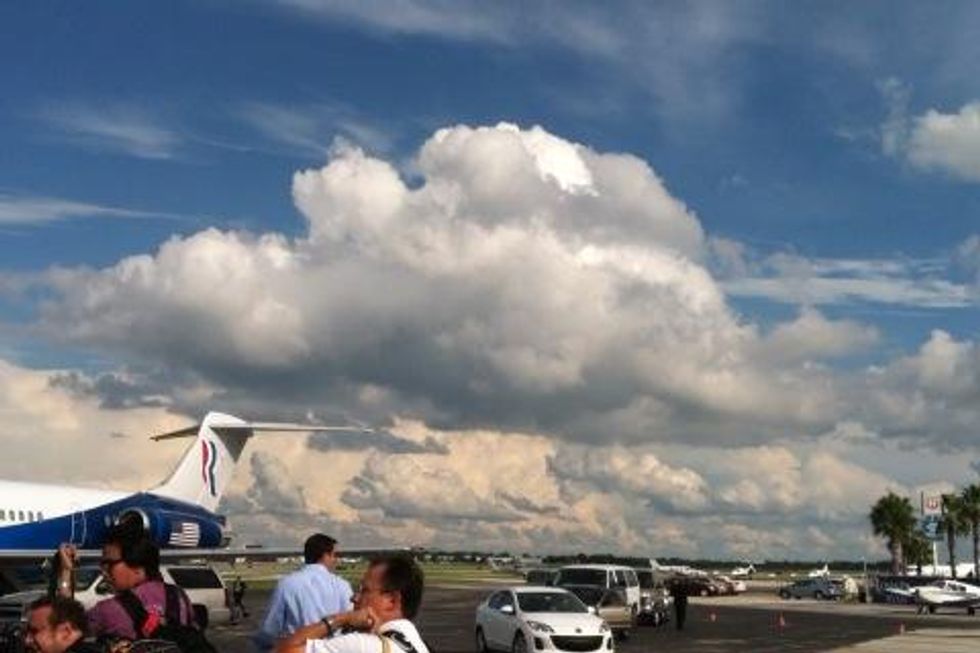 Mitt Romney Now Rambling About Beautiful Clouds