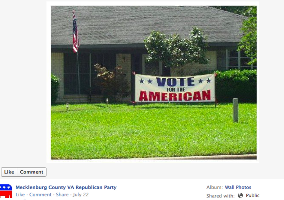 Virginia GOP Group Definitely, Definitely Not Racist