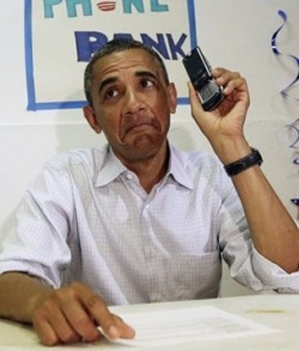 Obama Briefly Perplexed By Unfamiliar Phone, Tech Stocks Tumble