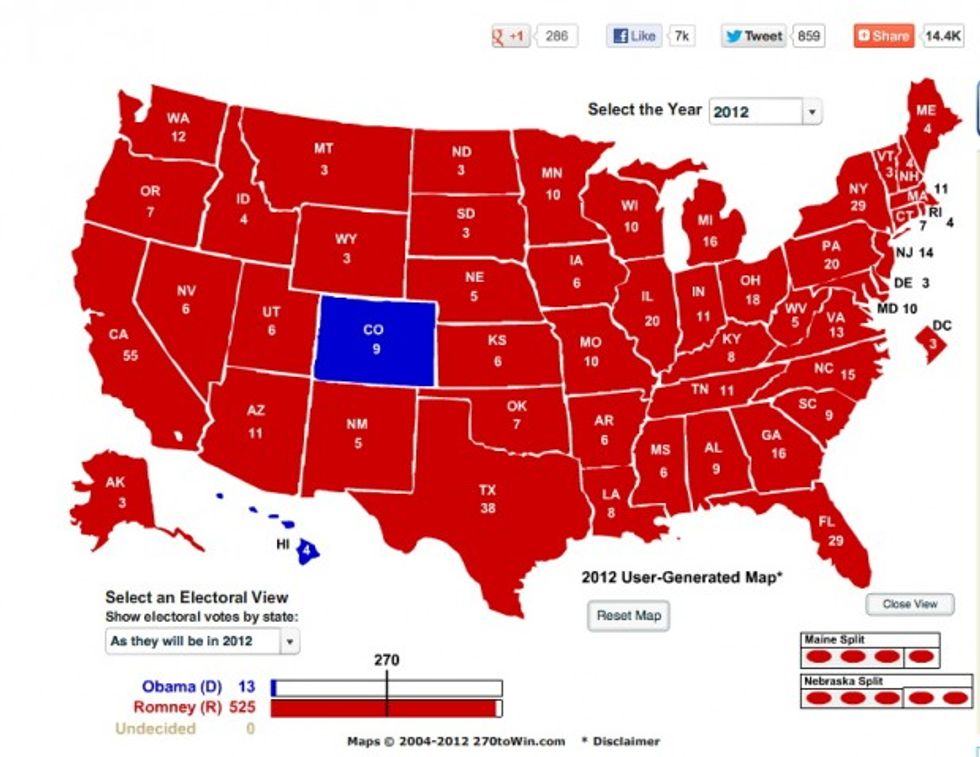 Here Is Glenn Beck's Very Unique 2012 Electoral Map