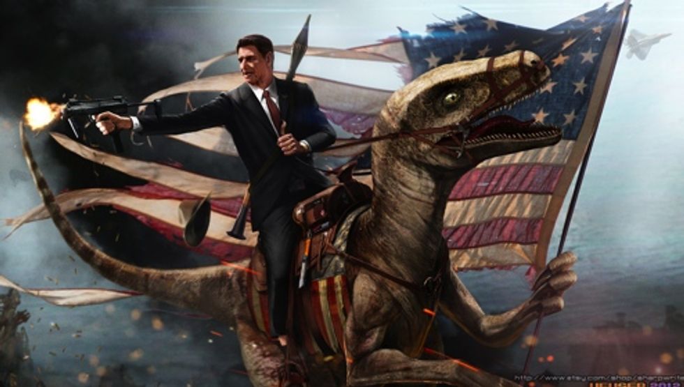 'Ronald Reagan Riding a Velociraptor': Our National .JPG?