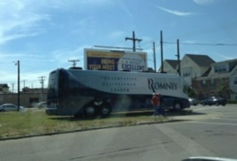 Mitt Romney's Honking Bus Totally Sticks It To Rival High School