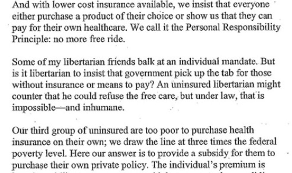 Let's All Enjoy Mitt Romney's Old Love Letters to Individual Mandate