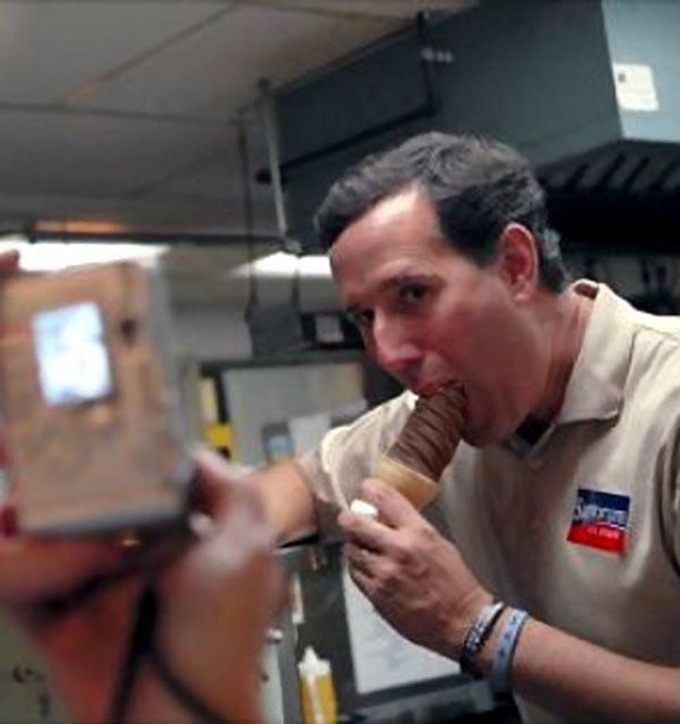 Rick Santorum Yells Rude Swear at Terrible Liberal Media (VIDEO!)