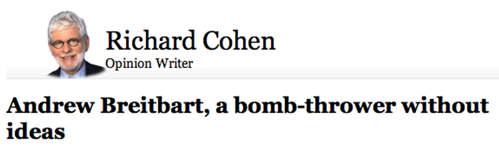Human Soba Noodle Richard Cohen Pees On Ghost Andrew Breitbart