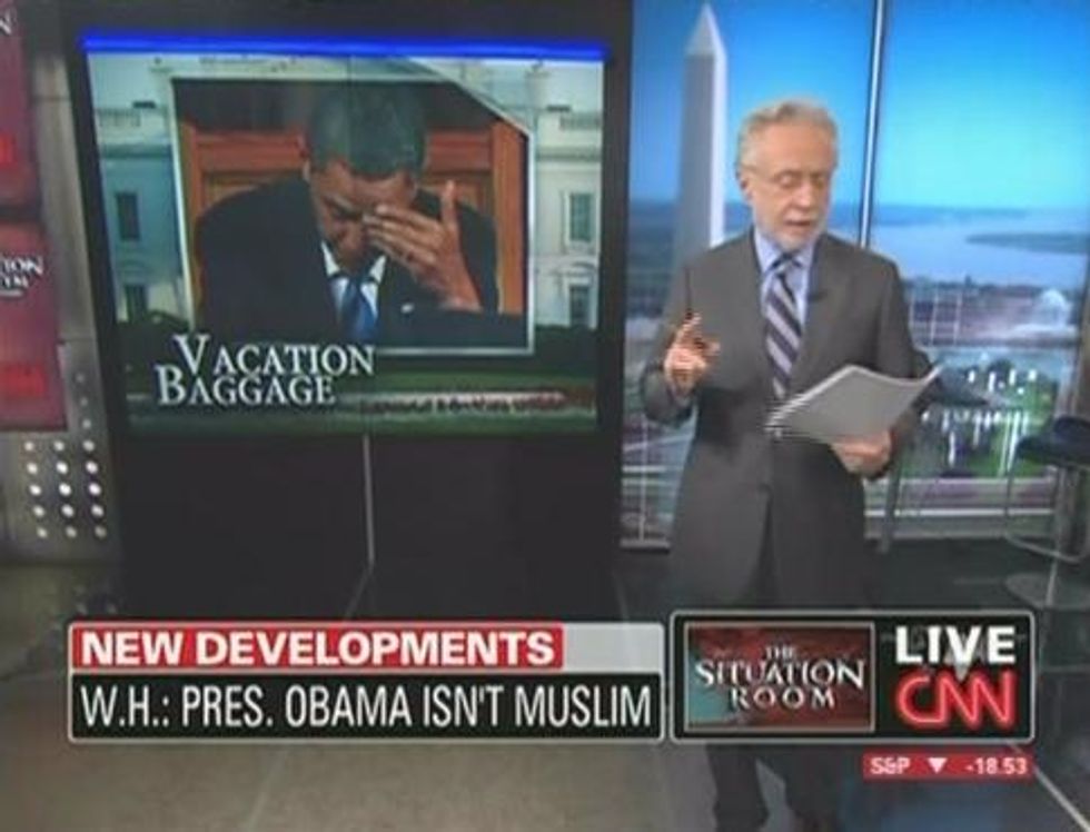 Breaking News From Wolf Blitzer: Obama Is No Longer Muslim