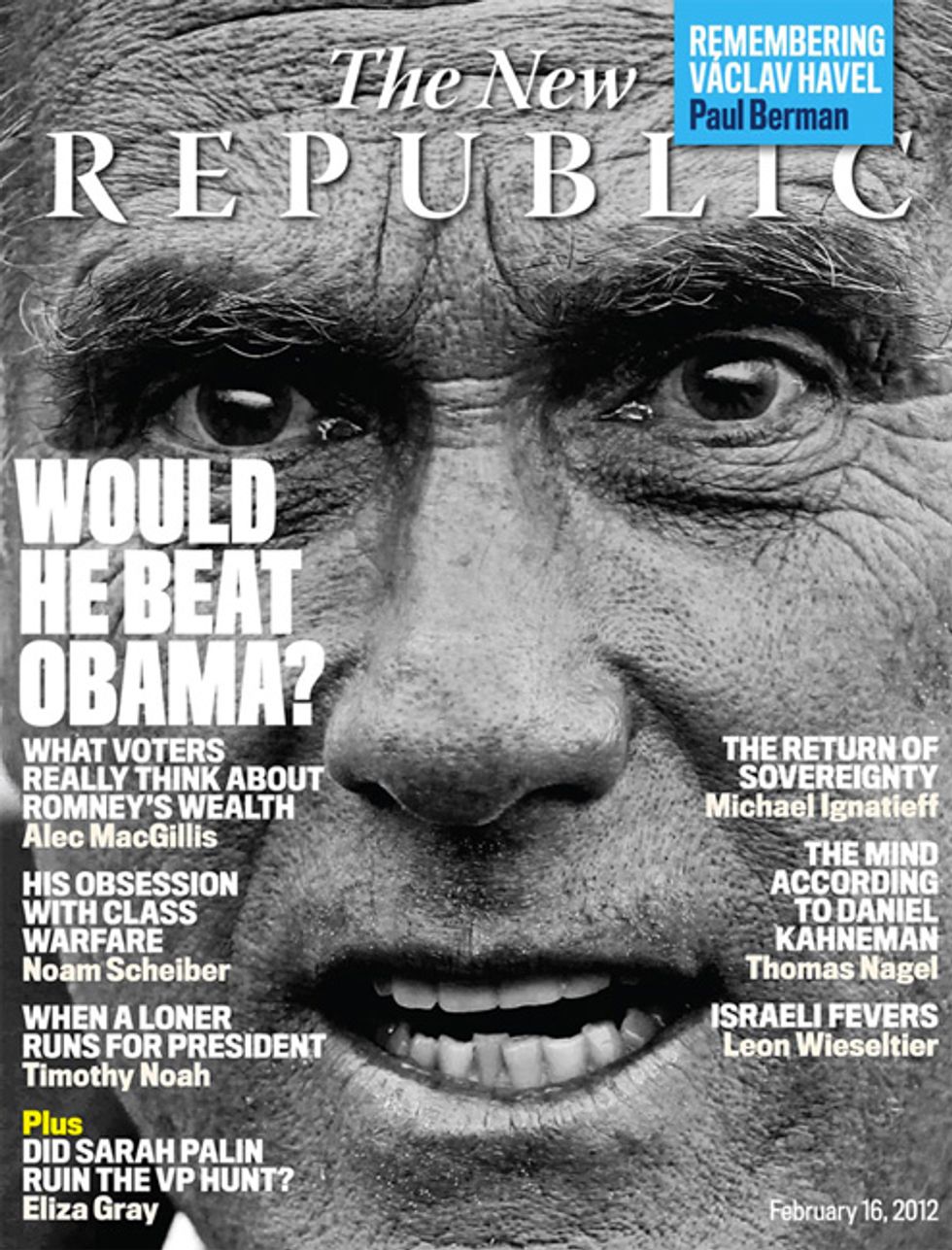 Gross Close-Ups of Mitt Romney's Face Based On This TNR Cover