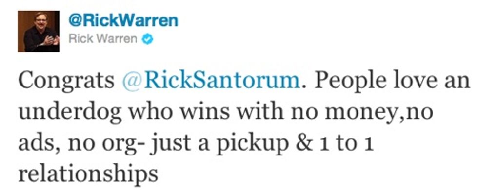 Try To Act Surprised: Iowa Republicans Love Santorum