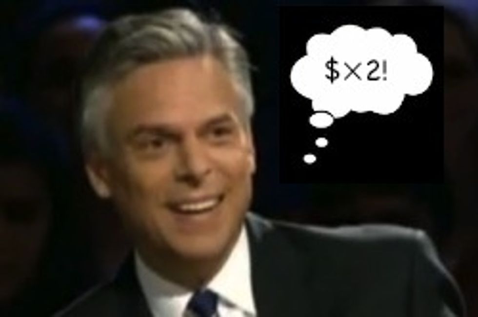 Jon Huntsman Donating To Himself For a Few Days