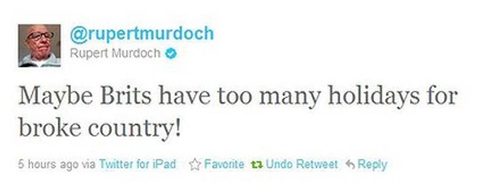 Rupert Murdoch Discovers Fun New Venue For Unrepentant Evil: Twitter