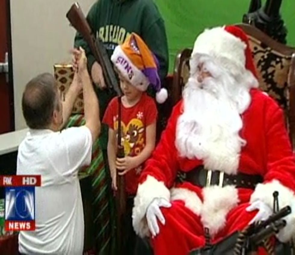Arizona Gun Nuts Pose Children With Assault Rifles and Santa